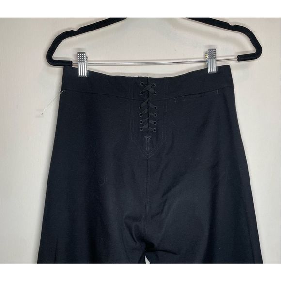 Vintage Navy Wide Leg Sailor Flared Black Zipper Front Pants size 30L - Picture 9 of 15
